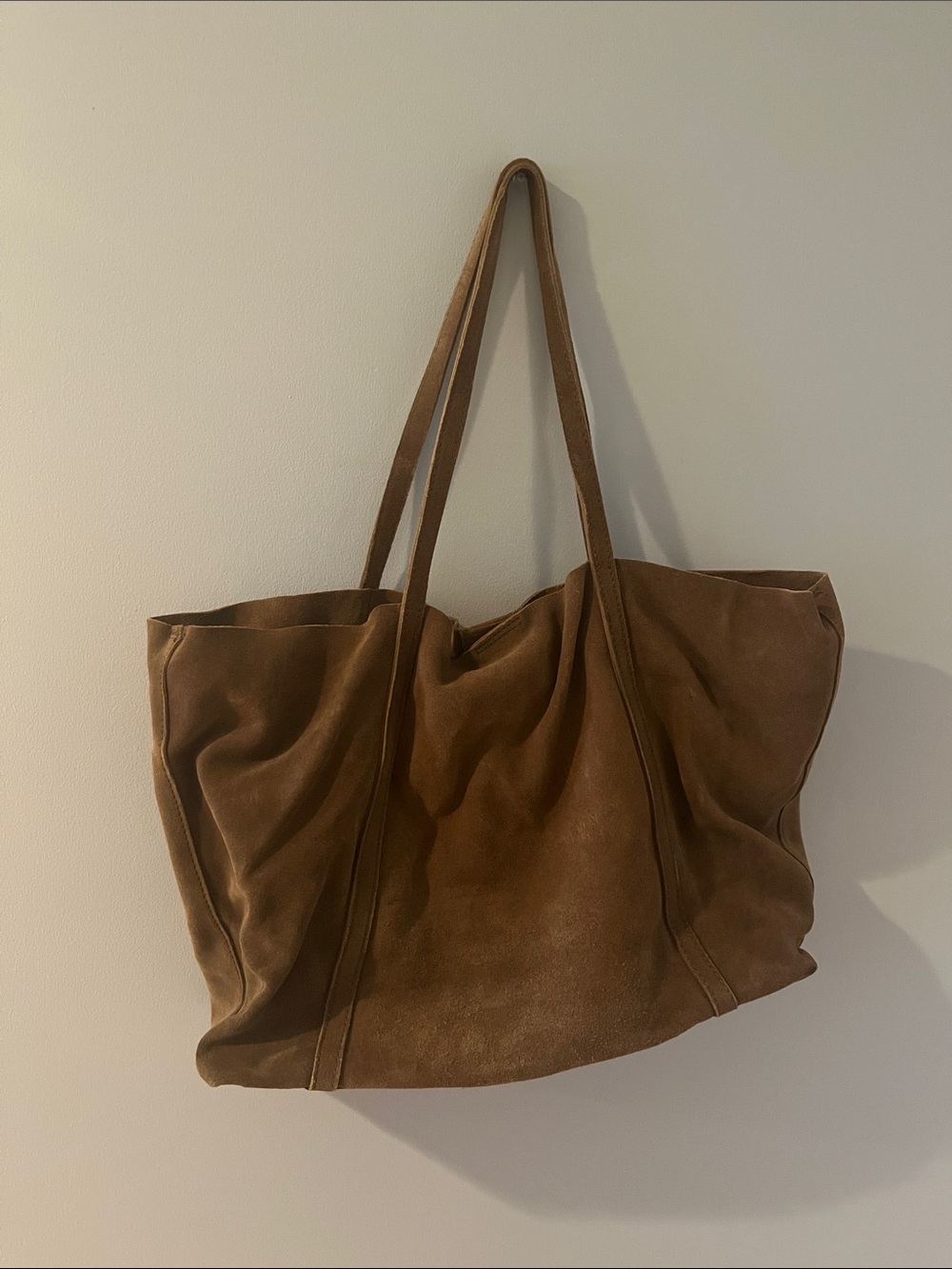 Olive green Suede Tote Bag - Classic Everyday Carry